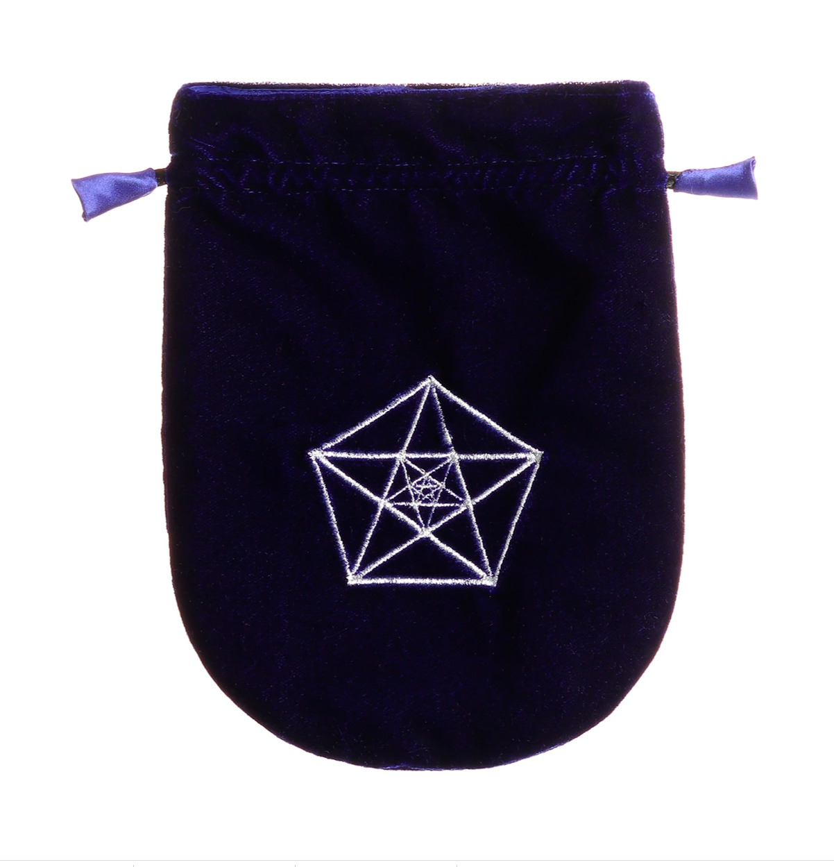 Мешочек для карт Таро Синяя Трехгранная Пентаграмма