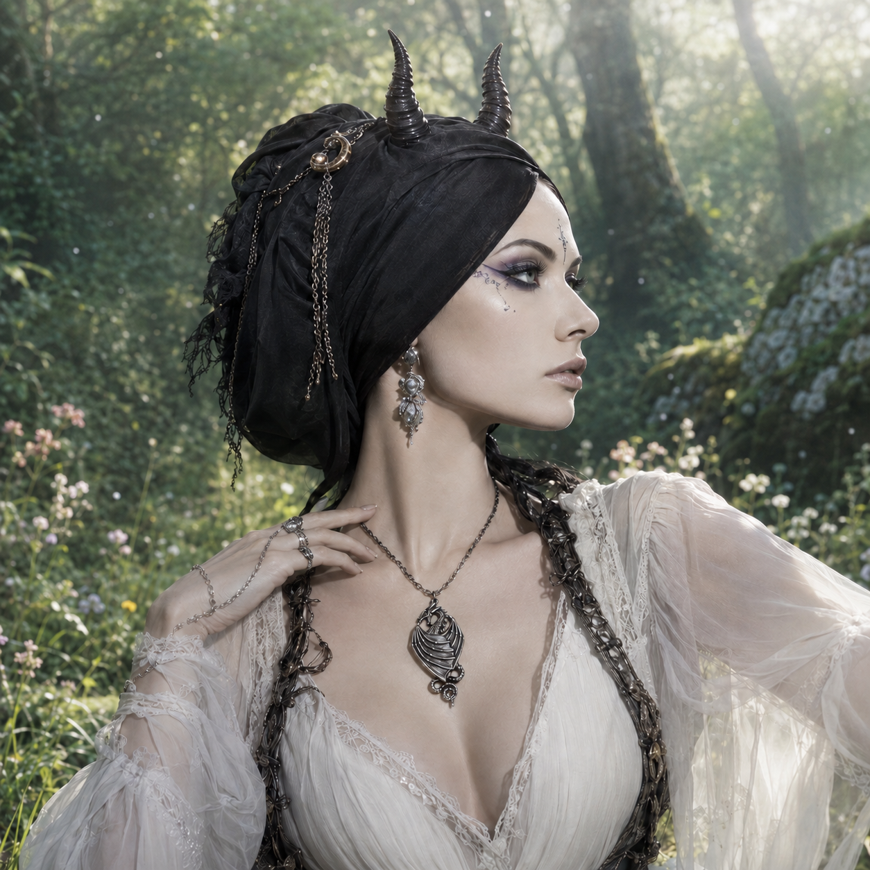 Готическая подвеска в witchy-образе