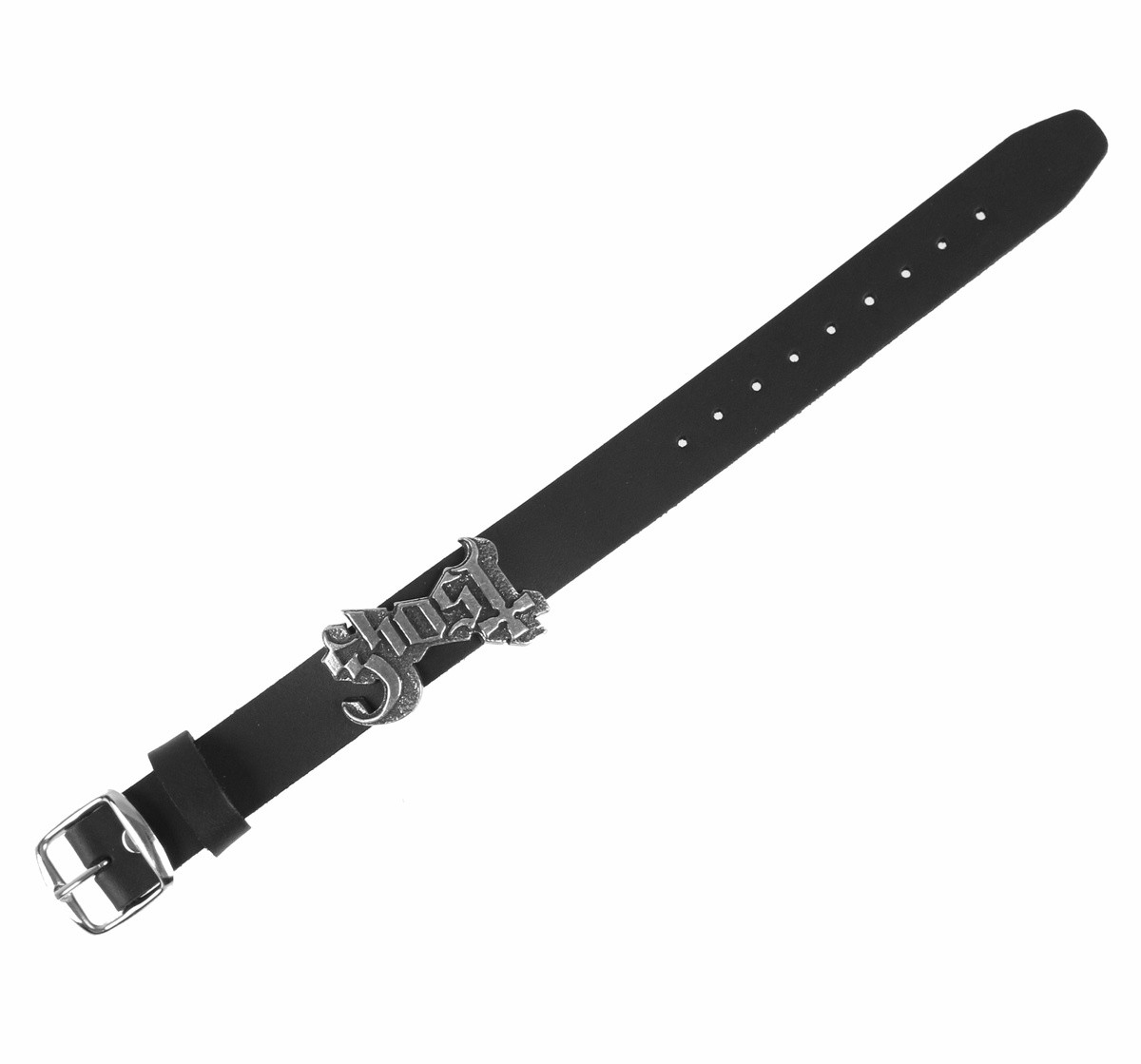 Кожаный браслет с логотипом Ghost